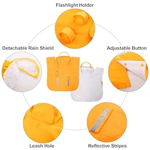 Dog Raincoats for Large Dogs Waterproof Dog Hoodies Adjustable Dog Rain Jacket Poncho Detachable with Hood Fixable Flashlight Design for Night Dog Walking Safetysize L to 4xl Yellow Xl  Cucciolini Doodles Dog raincoats for large dogs waterproof dog hoodies adjustable dog rain jacket poncho detachable with hood fixable flashlight design for night dog walking safety size l to 4xl  yellow  xl   cucciolini doodles