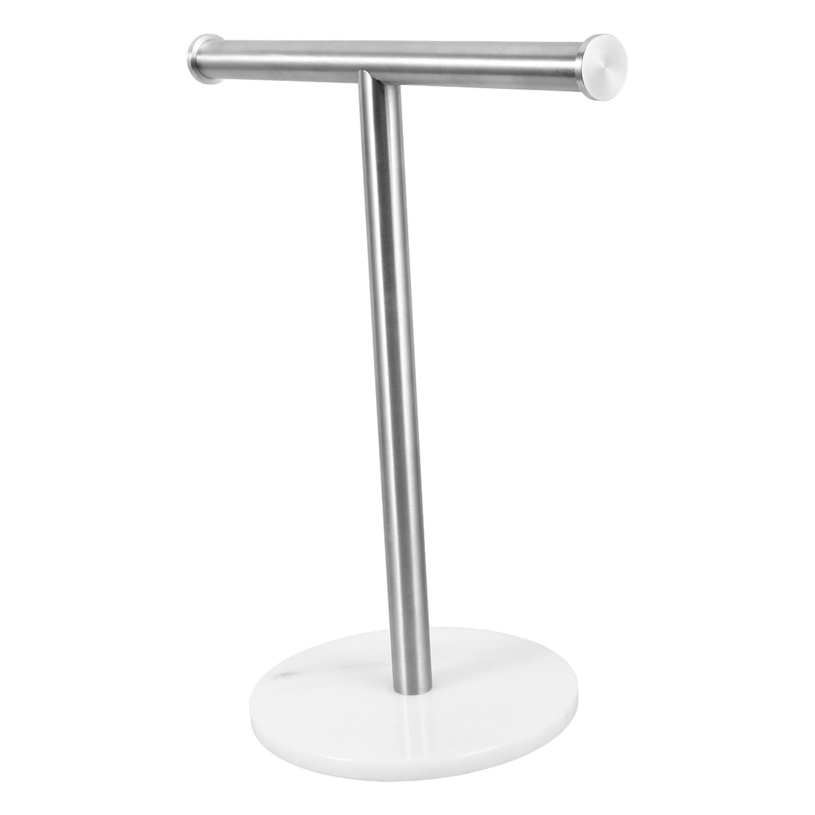 INOOMP Toallero de Sobremesa de Acero Inoxidable de 31.5 CM, Soporte para Toallas Base Antideslizante para Baño, Cocina y Dormitorio, Diseño Vertical para Ahorro de Espacio