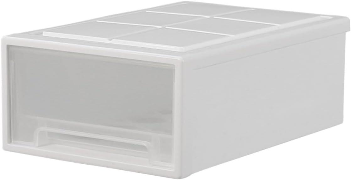 Garneck 1pc Stackable Drawer-type Storage Container Plastic Organizer for Clothes Shoes and Accessories Dust Design for Closet and Home Organization Style