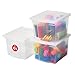 Produktbild Iris Ohyama Vielseitige Aufbewahrungsbox mit Deckel, Stapelboxen, 10L, 3er-Set, Transparent, Stapelbar, Plastik, Für Schrank, Regale, Organisation, Kleidung, Bettlaken, Plastikbox mit Deckel, USB-S
