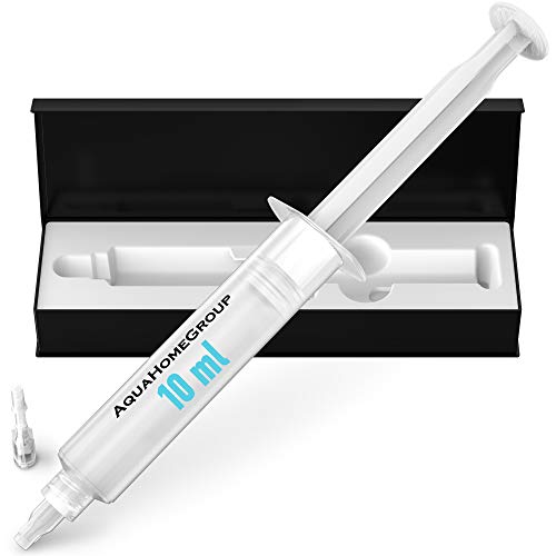 AquaHomeGroup Teeth Whitening Gel Syringe - 10 ml Teeth Whitening Gel Refill with 35 % Carbamide Peroxide - Teeth Whitener Gel - Safe Remineralization Gel for Teeth Whitening Kit with LED Light
