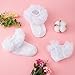 Meeshine 3 Pairs Toddler Baby Girls Ruffle Lace Socks White Ankle Lightweight Cotton Frilly Dress Socks for Kids 1-8T