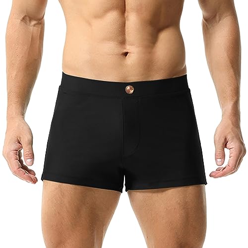 Men's Comfortable Casual Underwear Friendly Breathable Boxer Briefs Fashion Solid Color Shorts