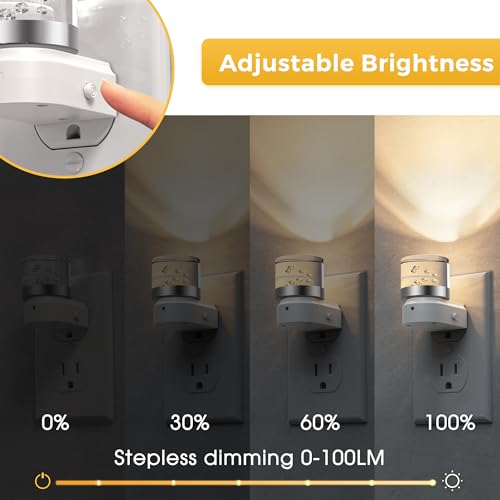 Image of L LOHAS LED Night Light, Night Lights Plug into Wall, 3000K Soft Light LED NightLights, Built in Dusk to Dawn Sensor Bubble Wall Light for Hallway, Bathroom, Rooms