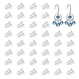 Astrumdex Silikon Ohrring Stopper Ohrringverschlüsse Transparent für Damen, 200 Stück Größen 4 x 4 mm