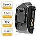 2 Pack Upgraded 3.6Ah WA3525 Battery Replacement for Worx Battery 20V Compatible with Worx 20V Battery WA3520 WA3575 WG151s WG155s WG251s WG255s WG545s WG891 Leaf Blower Tools Batteries(Grey)