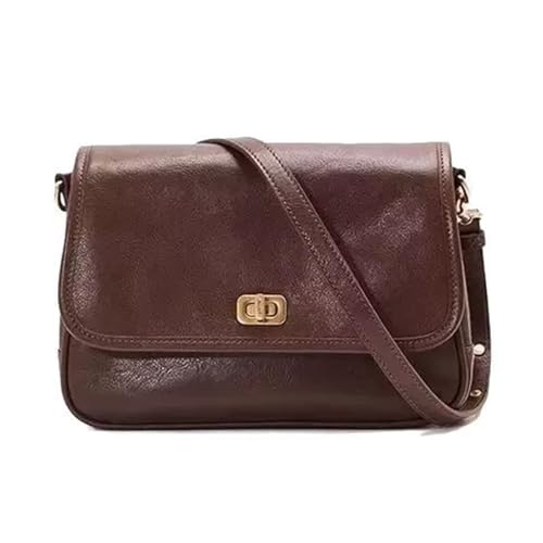 Petit sac à bandoulière en cuir synthétique marron pour femme moderne