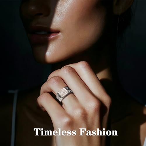 Image of Venlan S925 Great Wall Pattern Smart Ring for Men & Women, Vital Health Ring with Sleep Tracker, Fitness Tracking, Heart Rate & HRV Monitor, Waterproof Smart Health Ring(#7)