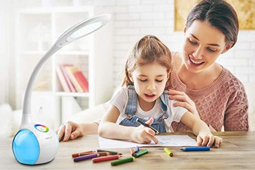WILIT LED Schreibtischlampe Farbwechsel T3 5W, Tischlampe Kinder Jungen Mädchen, Nachttischlampe Touch Dimmbar mit 3… – Bild 6