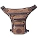 JOMSK Sac à Jambe Polyvalent Casual Toile Wearable Leg Bag Outdoor Sport Voyage Rétro Hommes Randonnée Sac Taille (Color : Light Brown, Size : 18x6x30cm)
