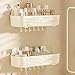 PASNMKvn Multilayer Wall Rack Tool-Free Bathroom & Kitchen Cosmetic Shelf with Hooks Bathroom Wall Shelf