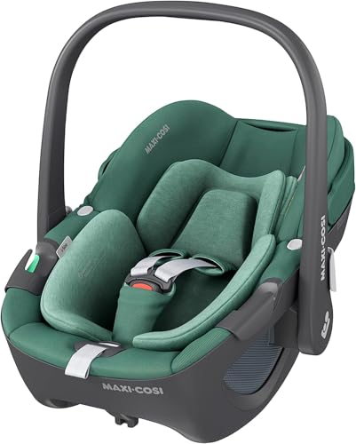 Bases para sillas de coche | Maxi-Cosi Pebble 360, Silla Coche Bebe I-Size, Silla Coche 360 Recien Nacido Con Giro De 360 Grados, 0-15 Meses 40-83 Cm , Climaflow, Arnés De Apertura Y Cierre Fácil, G-Cell, Essential Green