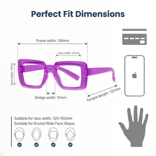 Image of Eyekepper Reading Glasses 1.5, Readers for Women, 2 Pack Purple