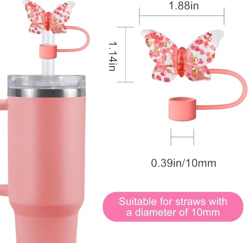 Cobertor de silicona para pitillo diseño mariposa blanco miniatura 3
