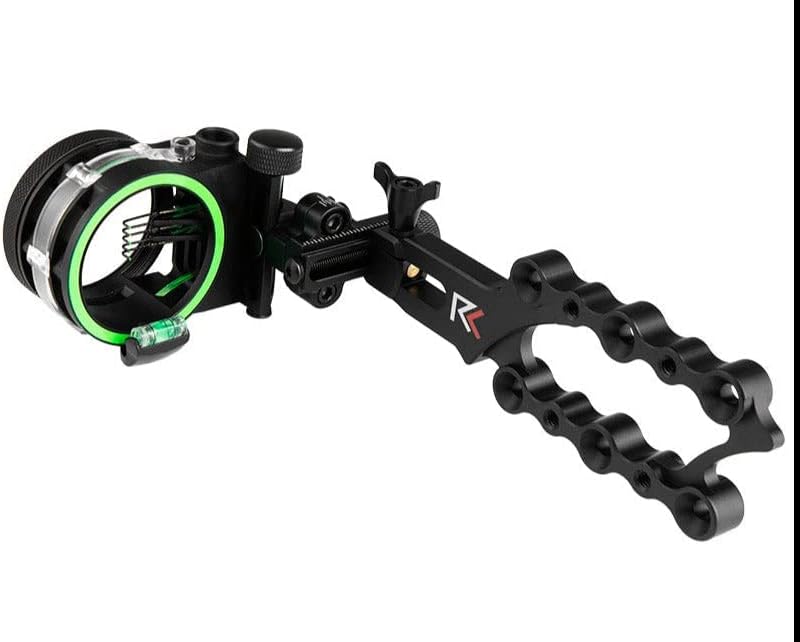 RL-3 Five Pin Bow Sight - .019 Fiber Pin with 1st & 2nd Axis Adjustments and Enclosed Fiber Optic Ring - Black - Right Handed