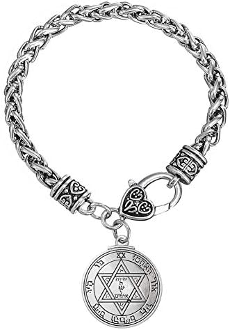 Talisman Pentacle of Mars Key of Solomon Double-Sided Magical Charm Link Bracelet