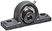 Hub City PB220URX1/2 Pillow Block Mounted Bearing, Normal Duty, Low Shaft Height, Relube, Eccentric Locking Collar, Narrow Inner Race, Cast Iron Housing, 1/2" Bore, 1.64" Length Through Bore, 1.063" Base To Height
