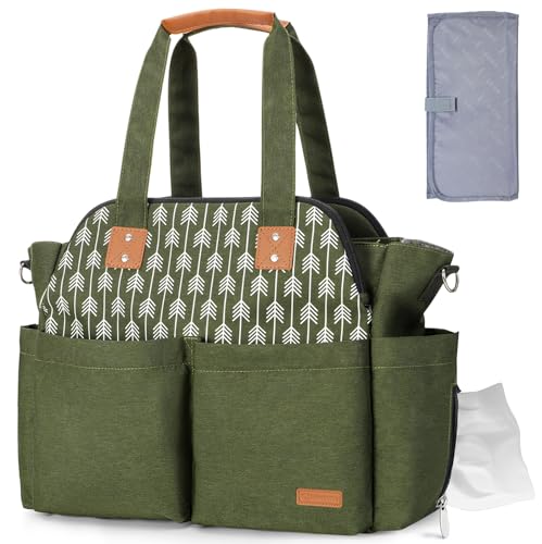 Lekebaby Diaper Bag Tote for Baby - 17 Pockets...