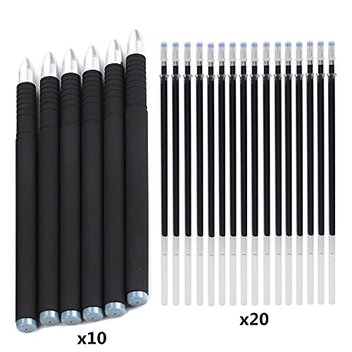 Pack 10 bolígrafos con recambios tinta negra 0.5 mm miniatura 2
