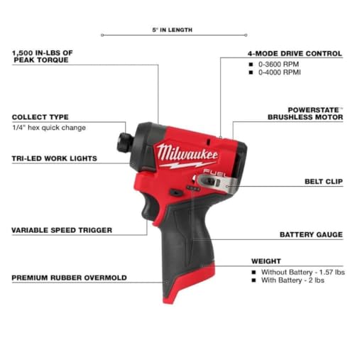 Image of Milwaukee Electric - M12 Fuel. 1 /4 HEX Impact Driver