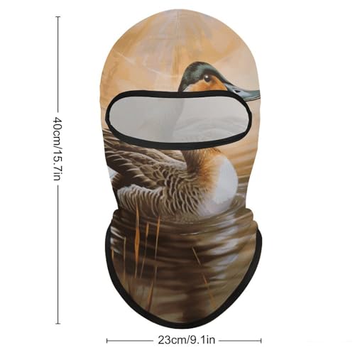 Balaclava para hombre y mujer, máscara para esquiar, cubreboca completo con diseño de pintura al óleo de pato, ideal para ciclismo y motociclismo miniatura 2