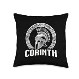 Corinth Ancient Greece Corinthian Hoplite Helmet Throw Pillow