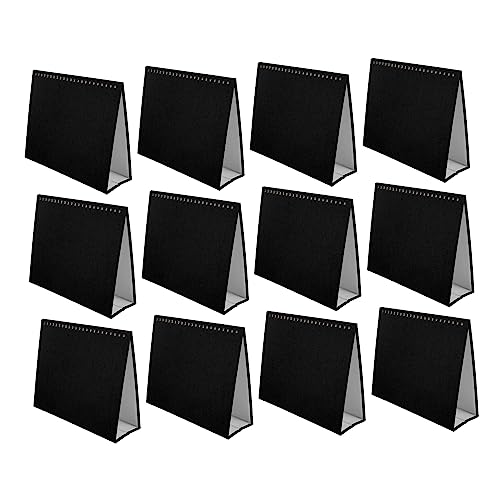Angoily 12pcs Iridescent Calendar Base for Desktop Calendar Stand for Agenda Display for Home Office Decor