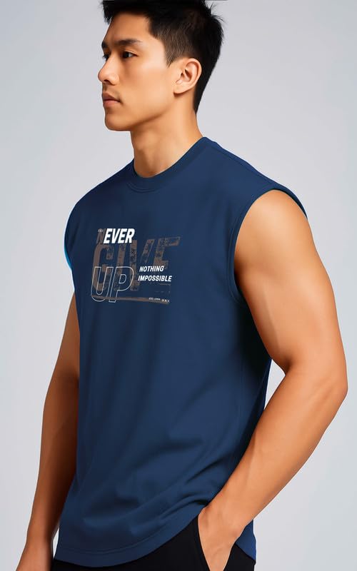 Image of JUARI BE A GENTLEMAN Men's Sleeveless Tank Top Premium Cotton Blend Muscle Fit Gym Vest | Casual Summer Shirt | Breathable & Lightweight Fitness Wear for Gym, Running & Daily Use