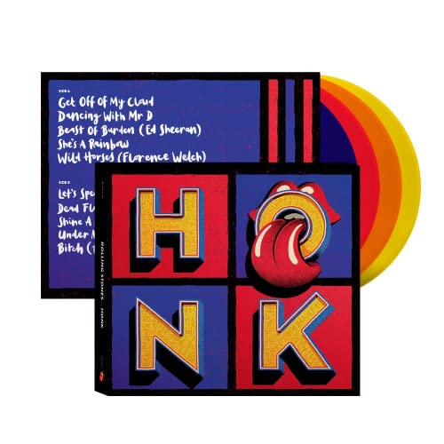 Album Art for Honk - Exclusive Limited Edition Purple Red Orange & Yellow Colored Vinyl Box Set 4LP by The Rolling Stones