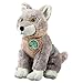EcoBuddiez - Lobo de Deluxebase. Peluche Mediano de 20 cm elaborado con Botellas de plástico recicladas. Lindo Peluche ecológico con Forma de animalito para niños pequeños.