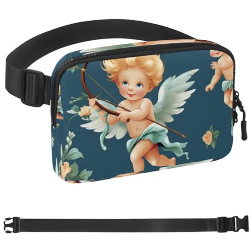 Riñonera cruzada ajustable Love Cupid multicolor compacta de 4x23x15 cm