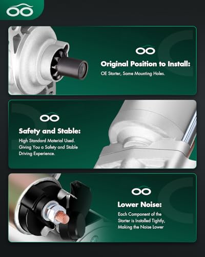 Image of SCITOO Starters New Compatible for Acura Cl /for for Isuzu Oasis 1998 1999 for Honda for Accord 1998 1999 2000 2001 2002 Odyssey 1998 2.3L SMU0005 17729N