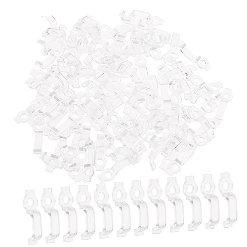 Yardenfun Mounting Clips for Light 100pcs Led Strip Light Clips Nylon Material and Install
