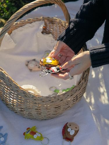 Simaru Tierisch starke Schlüsselanhänger aus hochwertigem Echtleder, Made in EU, Perfekt für Weihnachten Geburtstag Jahrestag, Finde dein Lieblingstier (Hund)