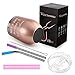 AGOESH Insulated Wine Tumbler with Leakproof Lid and Straw, Stainless Steel Stemless Wine Glass Tumbler Gift for Women, Men, Friends, 12 oz Double Wall Vacuum Travel Tumbler for Wine Coffee Cocktail