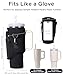 dabria Water Bottle Carrier Bag with Phone Pocket for Stanley 40/30 oz Tumbler Neoprene Water Bottle Holder Pouch with Adjustable Strap Bollus with Straw Cover & Carabiner for Stanley Cup Accessories