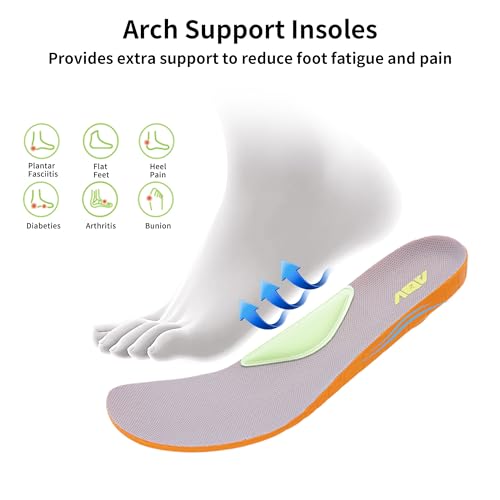 Image of AOV Wide Toe Box Shoes Women Arch Support Walking Shoes Plantar Fasciitis Orthotic Tennis Sneakers
