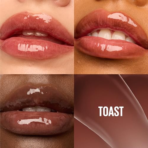 Image of MAYBELLINE Lifter Gloss, Hydrating Honey'd Lip Gloss with Hyaluronic Acid, High Shine for Plumper Looking Lips, Toast, 1 Count