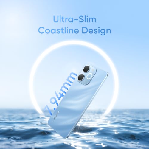 Image of realme narzo 80 Lite (See Blue,4GB+64GB) 2026 | 6300mAh Segment's Biggest Battery | 7.94mm Slim Design | 300% Ultra Volume | Pulse Light: 9 Colors, 5 Glow Modes | Ai Assist