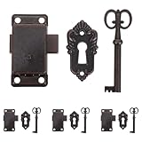 Matériau fiable : fabriquées en fer, ces serrures de style rétro pour meubles de cuisine garantissent une durabilité exceptionnelle tout en conservant une finition raffinée et uniforme