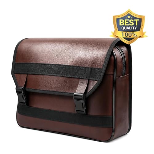 Image of Maya Bike Side Bag Brown PU Leather | Universal Motorcycle Saddle Bag | Premium Brown Side Storage Bag for All Bikes | Heavy Duty PU Leather Fabric, Water Resistant, Large Capacity Travel Bag