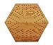 Solid Oak Double Sided Marbles Board Game Wooden 16 inch by Cauff