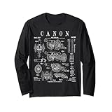 Canon 中世古代弾道デバイス 面白いヴィンテージ特許 長袖Tシャツ