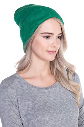Image of Top Level Beanie Men Women - Unisex Cuffed Plain Skull Knit Hat Cap