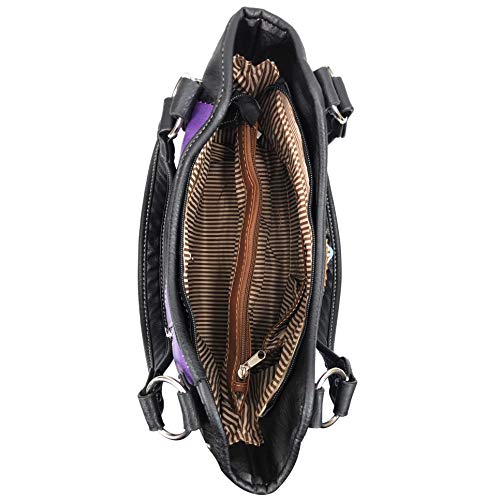 Bolso tote mujer con diseño floral y cruz Western miniatura 5