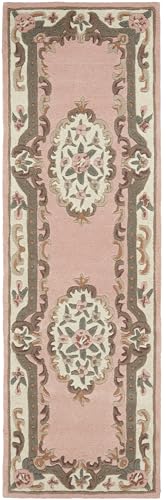 Shensi Aubusson Floral Wool Rug for Living Room Bedroom Lounge