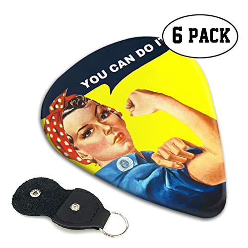We Can Do It Lot de 6 médiators pour guitare acoustique, guitare électrique, basse, ukulélé – fins, moyens et épais. - Les Beatles, Paul McCartney, John Lennon, RIngo Starr, George Harrison We Can Do It Lot de 6 médiators pour guitare acoustique, guitare électrique, basse, ukulélé – fins, moyens et épais. – Image 3