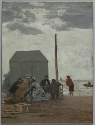 Murales lienzo La spiaggia di Deauville de Eugene Boudin para regalo cultural de bodas