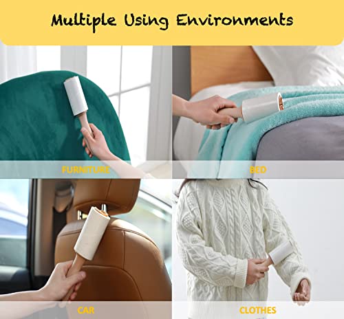 Lint Rollers For Pet Hair Extra Sticky 600 Sheets, Large Surface Lint Roller Extra Sticky With Extendable Long Handle Dust-Proof Cover 6.3'' Wider 240 Sheets #TOP5