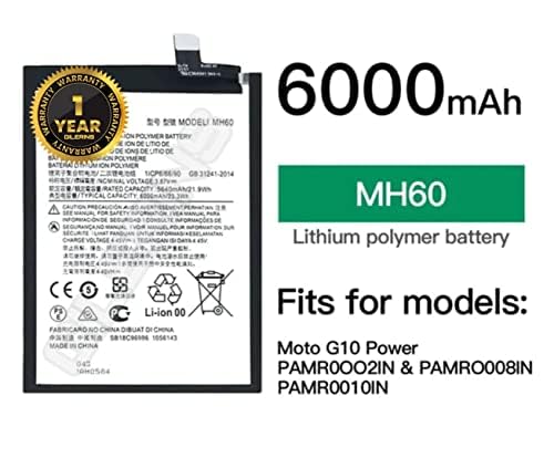 Image of Original MH60 Battery for Motorola G60 / G10 Power PAMR00021N / PAMR00081N / PAMR00101N Battery with 1 Year Warranty**** (F000258)